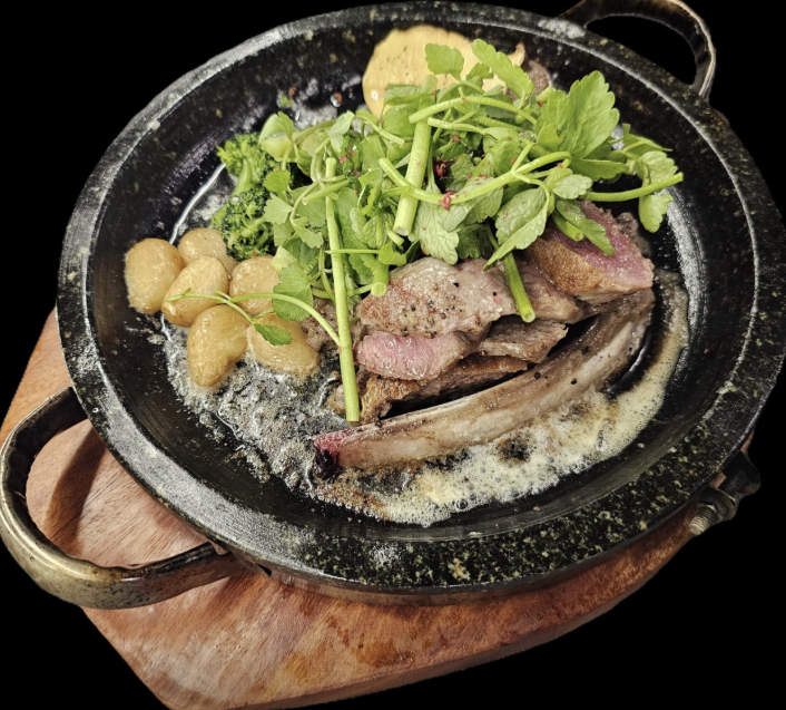 한우 코스요리 철판 한우 안심 스테이크